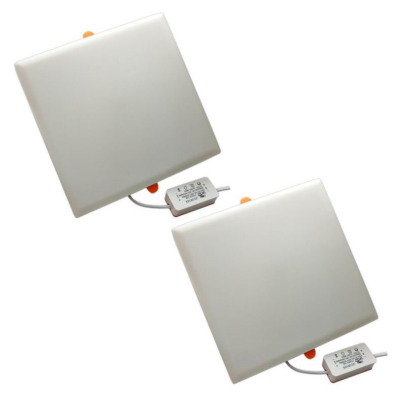 هالوژن سقفی ال ای دی 36 وات مدل فول لایت طرح فنر متغیر توکار مربع، بسته 2 عددی