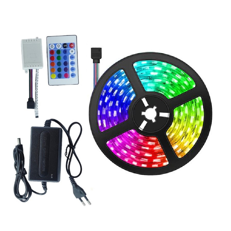 ریسه ال ای دی مدل پکیج گیمینگ 16 رنگ کد RGB 12v طول ۱۰ متر