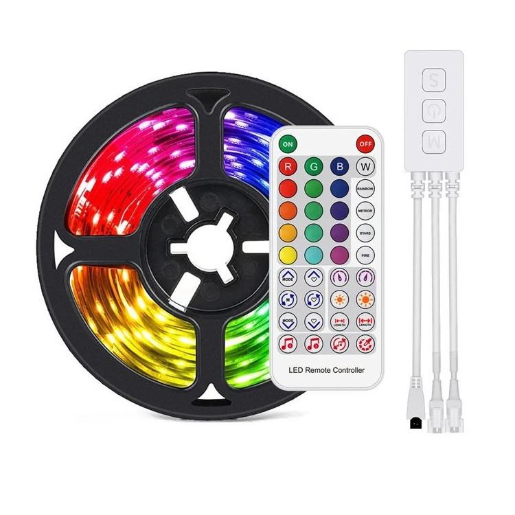 ریسه ال ای دی مدل هوشمند کد RGB IC ws2811 طول 10 متر
