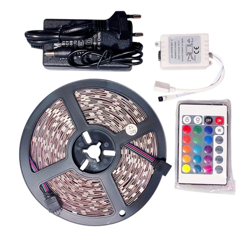 ریسه ال ای دی مدل گیمینگ 16 رنگ کد RGB 12v طول 10 متر