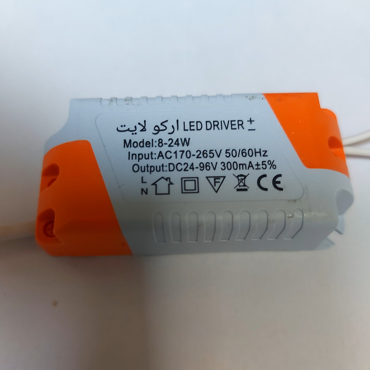 درایور ال ای دی 24 وات مدل ۳۰۰ میلی بسته 30 عددی