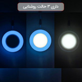 پنل ال ای دی 12 وات مدل 3 حالته طرح توکار گرد بسته ۱۰ عددی